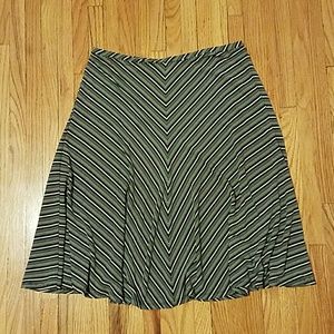 💎Loft Striped Midi Skirt